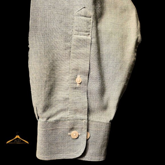 Brooks Brothers Dress Shirt - XL, Green, Non-Iron, Button Down Collar - Picture 5 of 8
